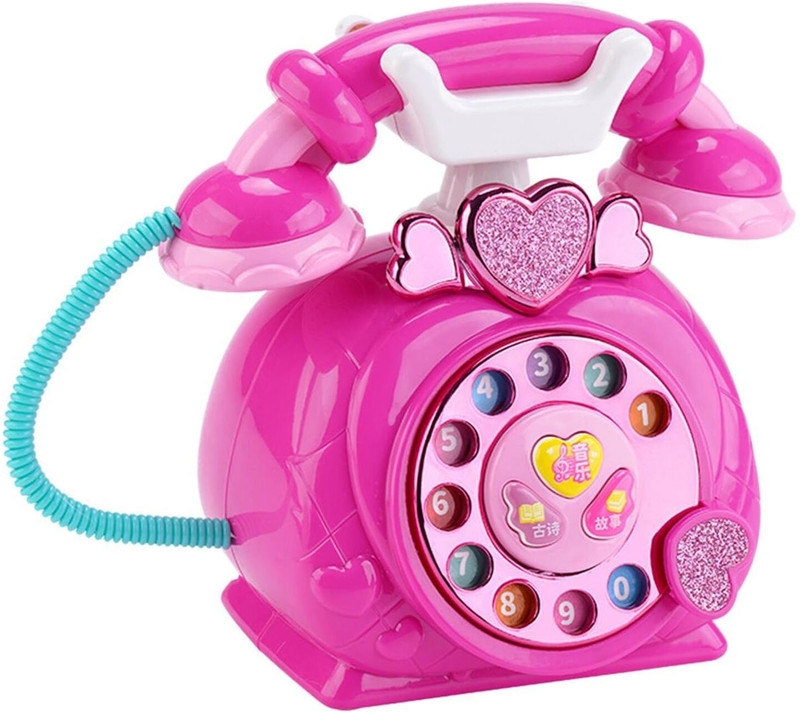 Kidz N Toys Classic Old Style Musical Landline Telephone with Story & Poetry Sound For Kids(Multicolor)