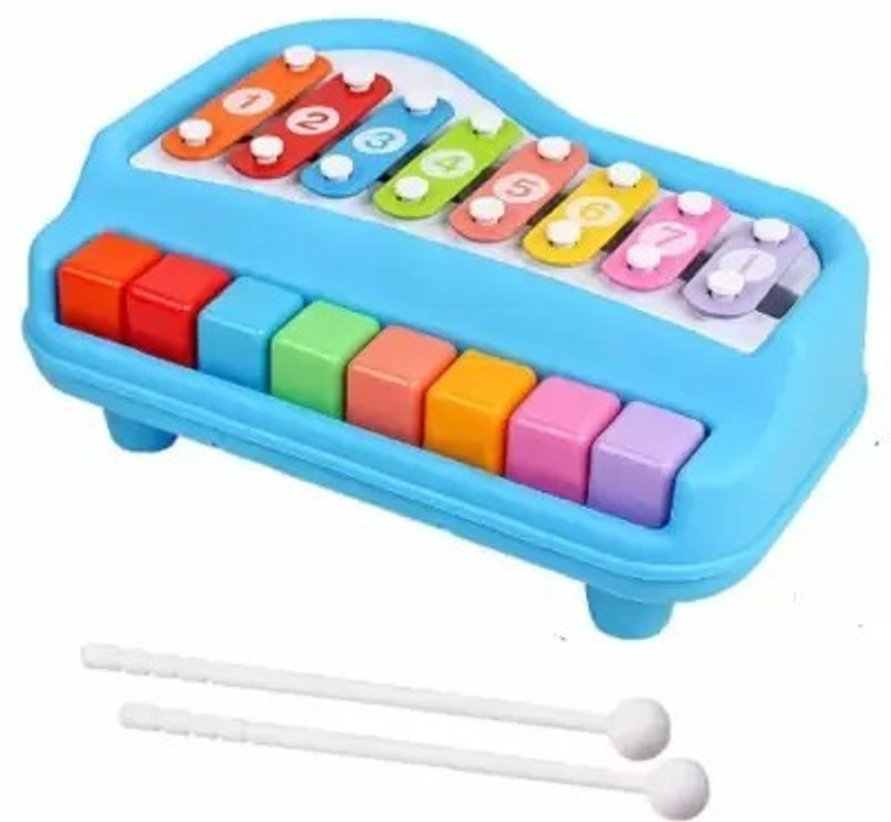 shiv heer Xylophone/Piano for Babies | 2 Sticks | 8 Multi-Colored Keys |(Multicolor)