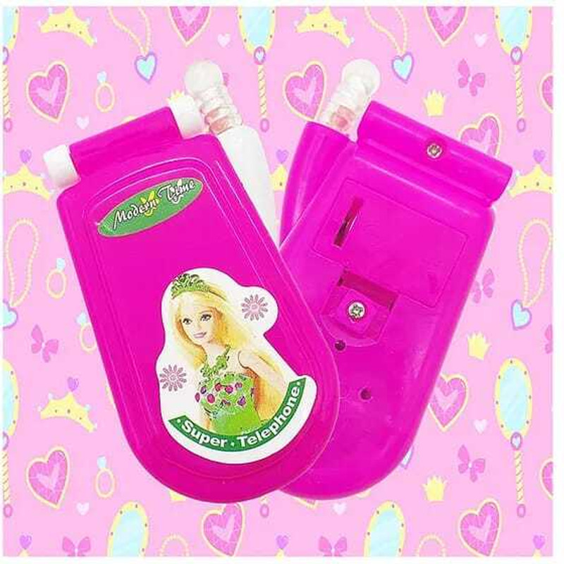 mehrroots International Mehrroots Barbie Phone Toy for Kids , Ringtones, Lights (Pink)(Pink)