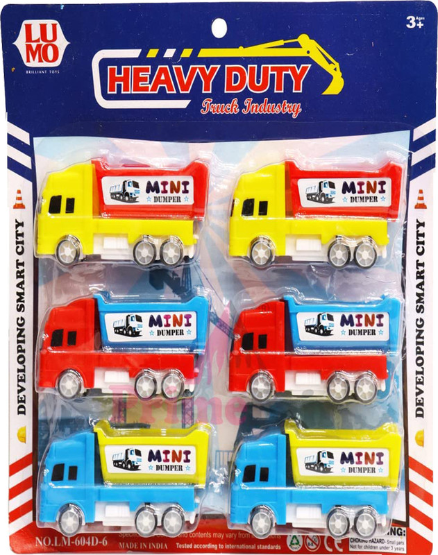 ADTOO Truck toys for kids learning toys for kids Pack of 6(Multicolor)