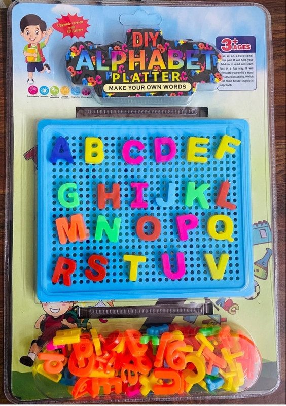 Vk Enterprises Diy Alphabet Platter(Multicolor)