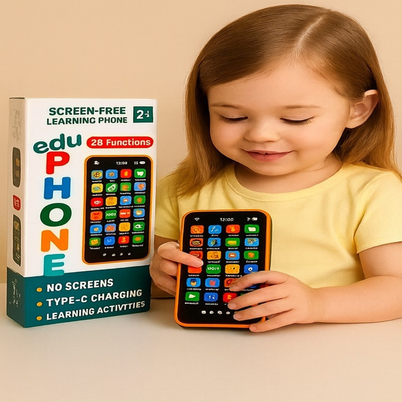 SDMS Educational Phone Toy for Kid 24 Modes Talking Smart Phone Toy Rechargable(Green, Beige)