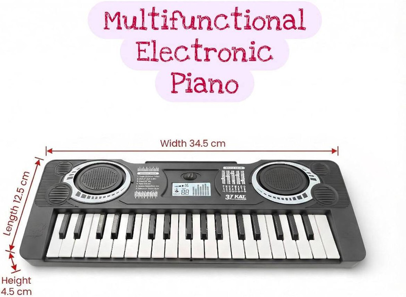 Xcillince Toys Keyboard Piano with Decorative Speakers, Music Learning Guide(Multicolor)