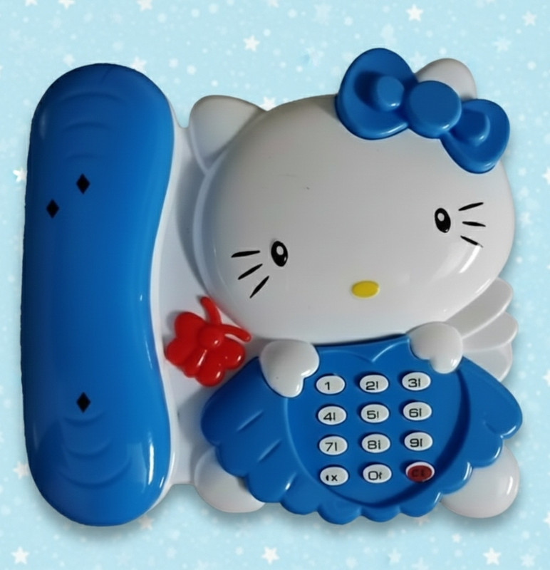 Maa Momai Toys Blue Kitty Cat Telephone Toys for Kids Infants(Blue)
