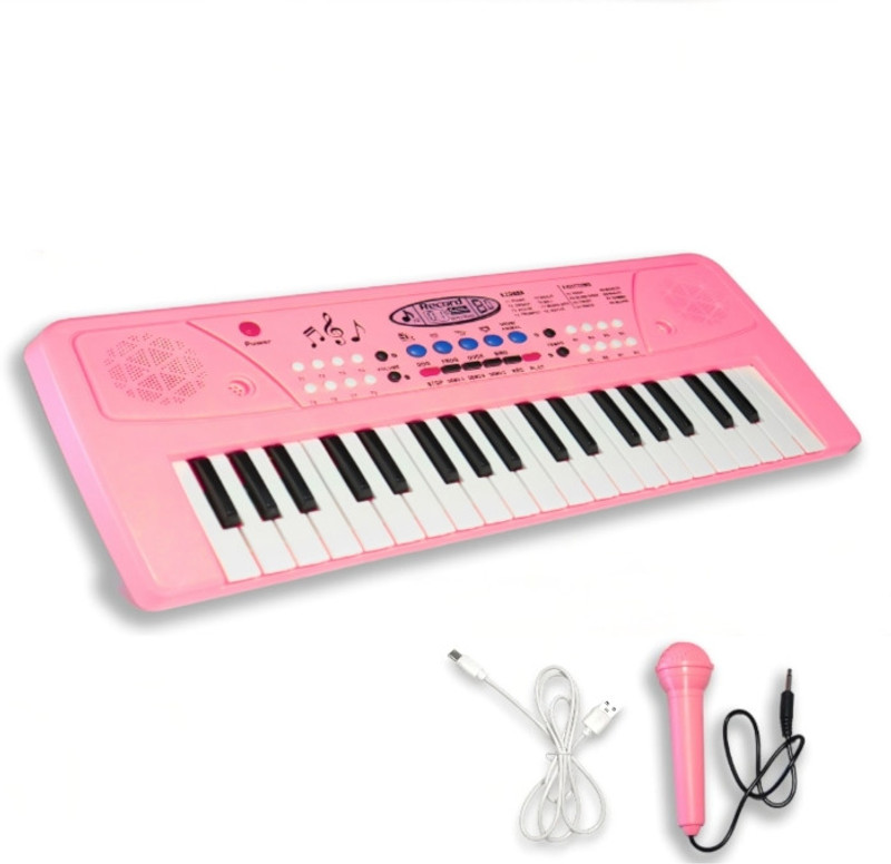 VikriDa Mini Electronic Piano for Kids – 37 Keys Learning Keyboard(Pink)
