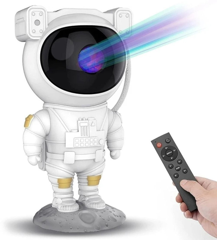KidWiz Astronaut Star Galaxy Projector Night Light with Nebula, Remote Control(White)