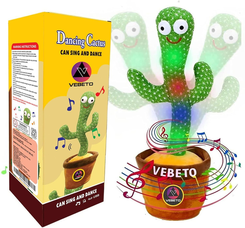 AKTOON TOYS Dancing Cactus Repeat, Repeat+Recording+Dance+Sing(Multicolor, Green)