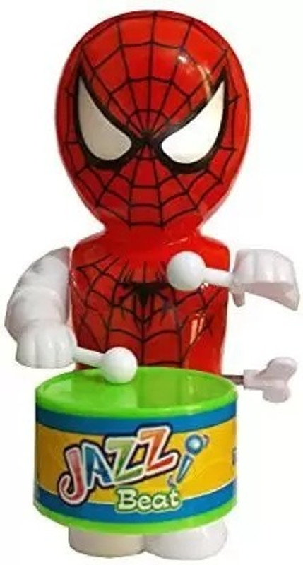 PRIMEFAIR Key-Operated Cute Drummer Toy with Jhoomer Musical Merry Go Round Toy Dancing(Red)