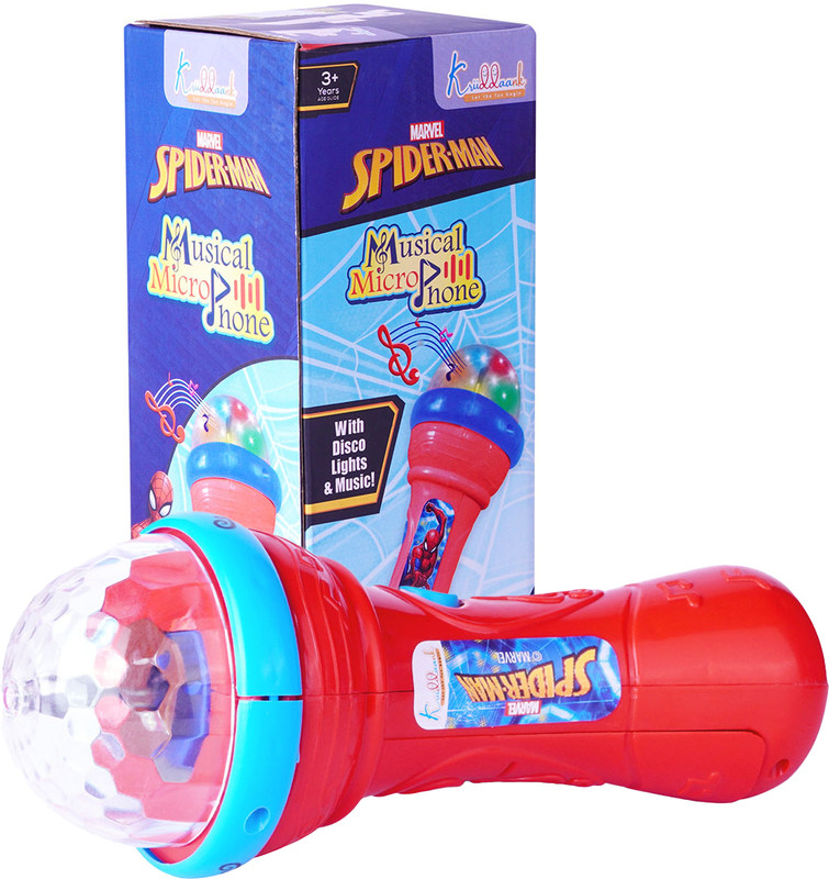 Kriiddaank Spiderman Theme Microphone Musical- Karaoke Toy Instrument for Kids - Fun(Multicolor)