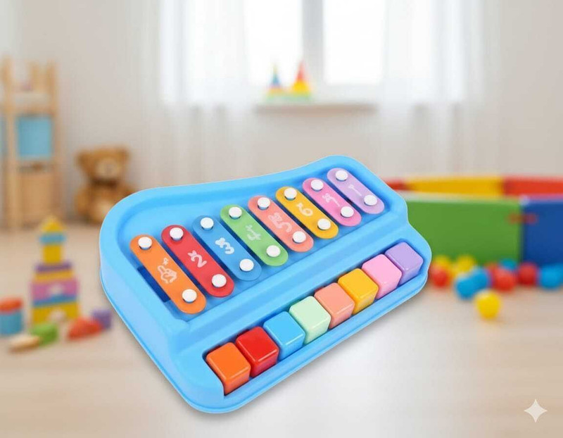 fundreamz 8-Key Xylophone Piano 2 In 1(Blue)