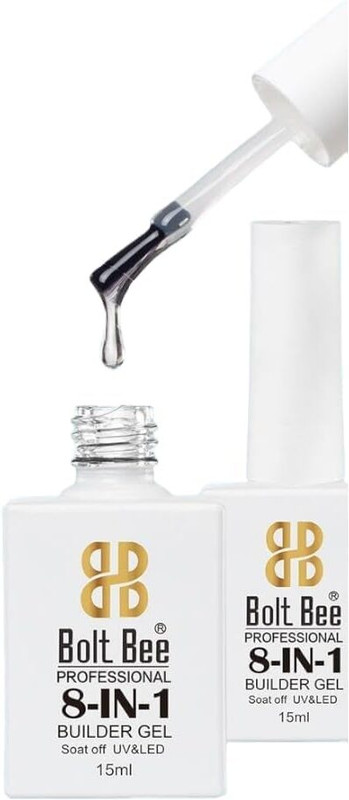 BOLT BEE Professional 8 In 1 Builder Gel Versatile Fake Nails Function Gel(Clear)