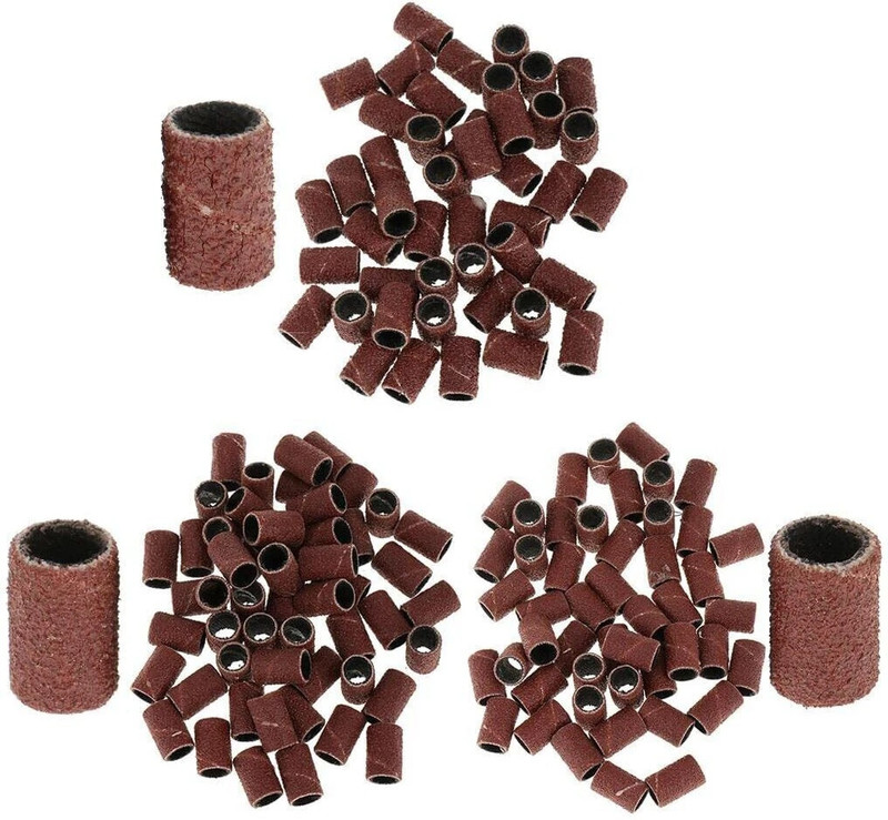 NAILWIND Nail Drill Bits Sanding Bands 100 Pcs 80# Coarse Grit For Electric Nail Machine(MULTICOLOR)