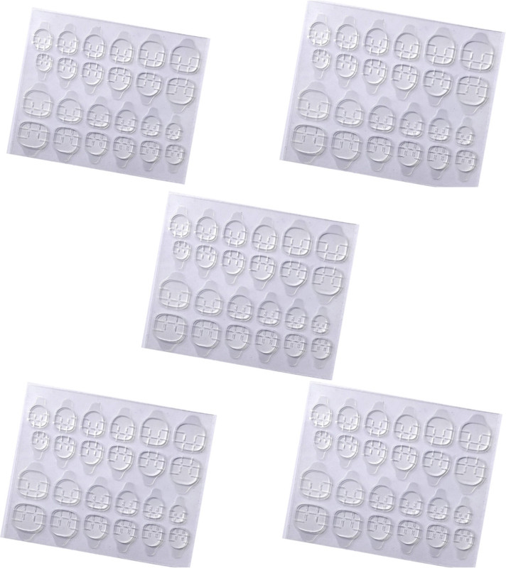 feelhigh 5pcs Double Sided Glue Sticker for Fake Super Waterproof Breathable(Transpernt)