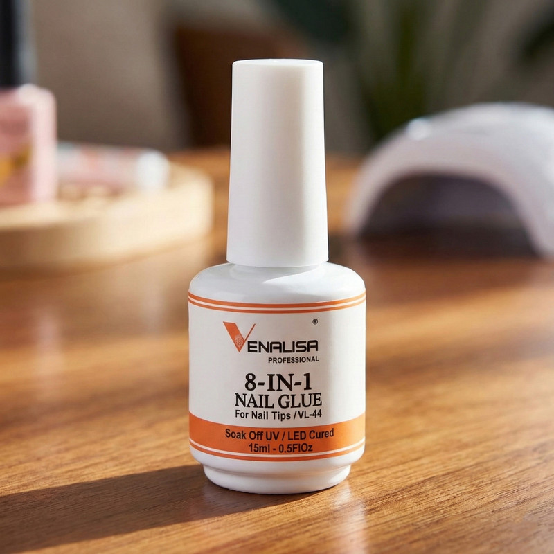 NPAH 8-in-1 Nail Glue Gel 15ml | Strong Hold for Nails, Tips & Rhinestones(Clear)