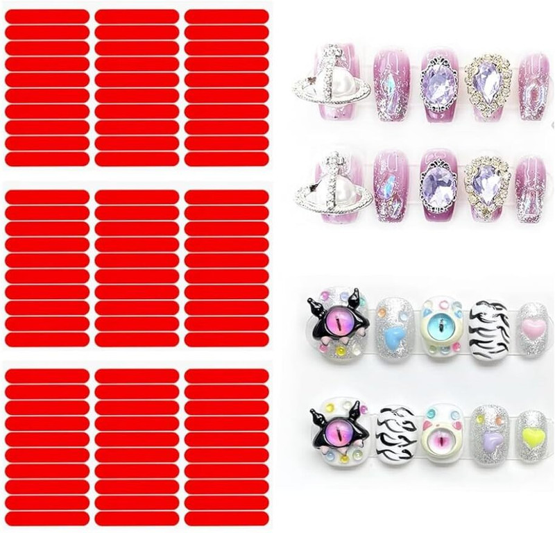 NAILWIND 3 Sheets 90 Pcs Double Sided Tape(RED)