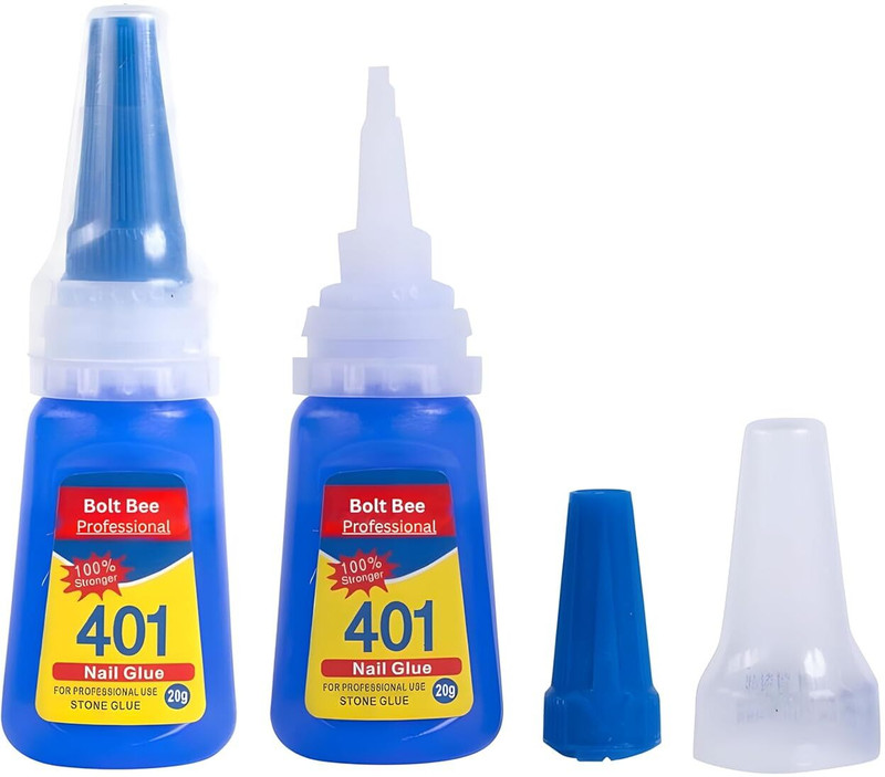 EverGlam Super Strong Nail Glue For Artificial Nail Waterproof Arylic Nails Art Gum(blue)