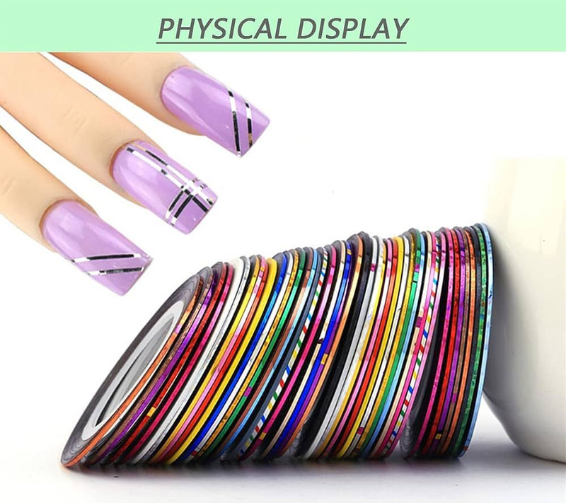 vnz Professional Nail Art Tape Set Of 10(Multicolor)