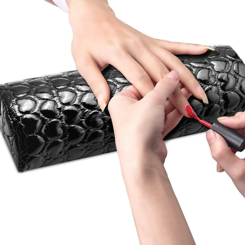 URBAN BOX Nail Arm Rest Cushion Pillow for Manicure Nail Table Desk Professional Nail Art(Black)