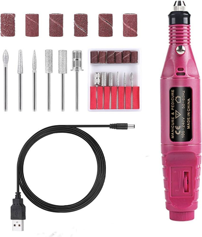 DEQNAIL Electric Nail Drill Machine 20000 RPM Professional Nail Drills for Acrylic Nails(Gel E-file Nail File for Salon and Home Beginners)