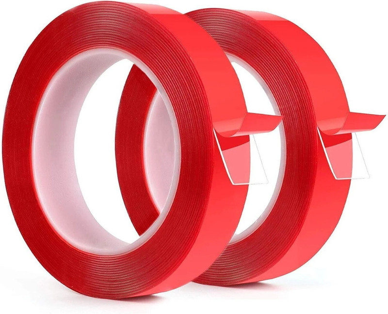 My Colors 2 Rolls Double Sided Tape for Press on Nails Adhesive Strong Sticky Nail Tapes(Waterproof Removable Traceless Clear Mounting Tape for Salon Nail Tips)