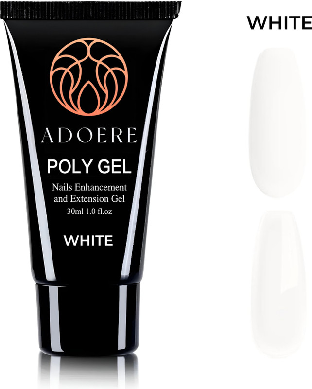 Adoere Professional PolyGel Clear Fast Building Nail Enhancement & Extension Gel Polish(WHITE)