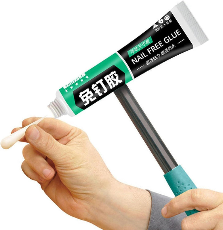 KIDWILL Nail Free Sealant Glue, Multifunctional Adhesive Universal Strong Plastic Glue Standard Temperature Pneumatic Glue Gun(0 mm)
