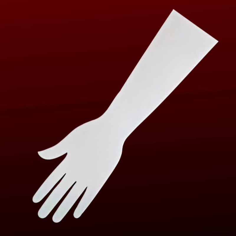 Trickster deepo Imported Acrylic Hand For Mehndi Practice-Pack of 1 (WHITE)(white)