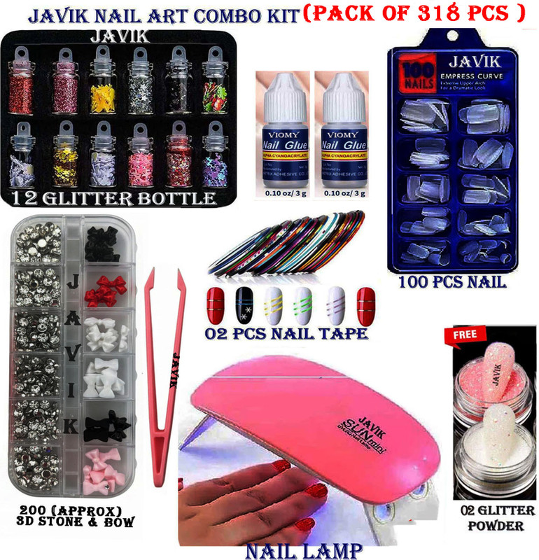 NETFIN Nail Art Combo Kit #Nail Accessories Pack Of 08(Viomy)