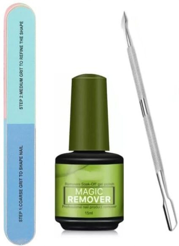 BOLT BEE Magic Remover Soak-Off Gel Polish, Professional Remove Gel Nail Polish(Clear)