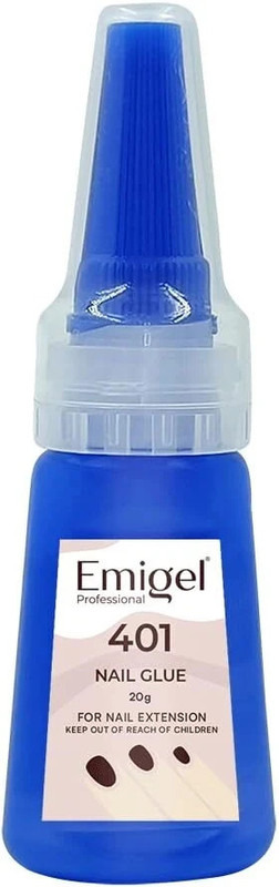 Emigel Professional 401 Nail Glue for Artificial Nail Extensions Rapid Fix Glue, Quick Drying(20g)