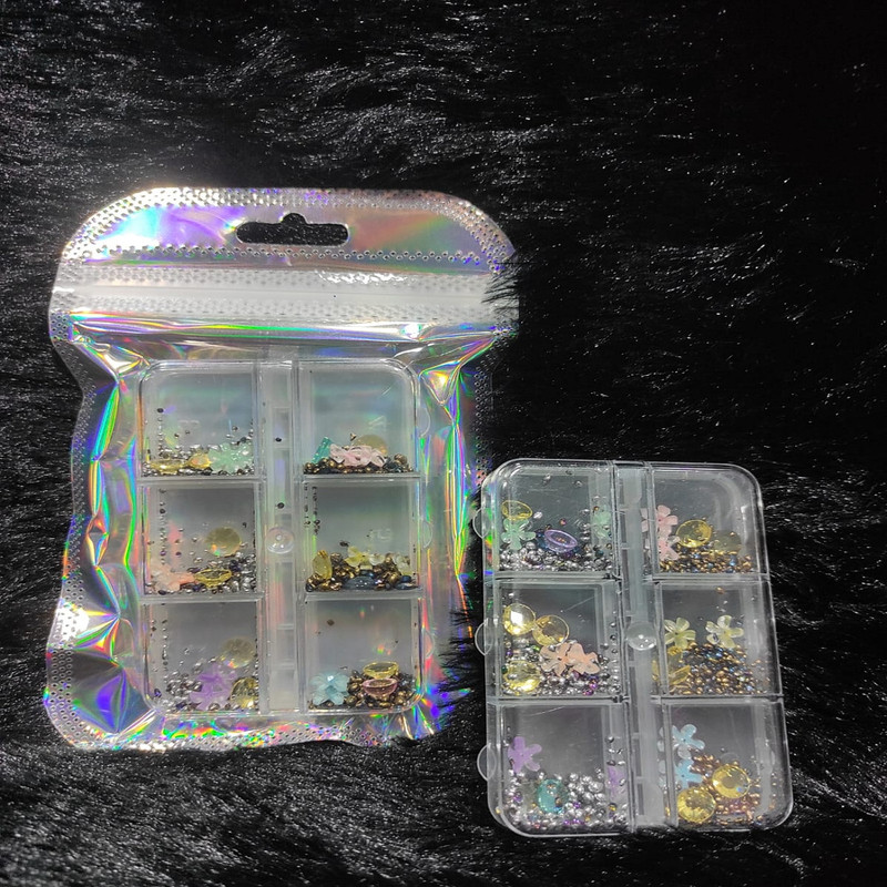BOLT BEE diamond gem 3D glitter nail art decoration for Nails Accessories(MULTICOLOR)
