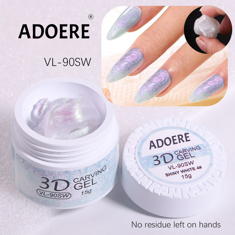 Adoere VL-90SW Premium Non-sticky Shiny White Carving Gel(SHINY WHITE)