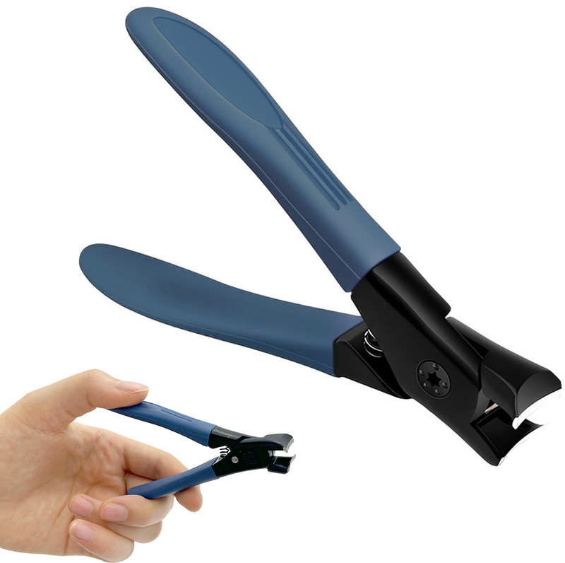 ORTIZA Thick Nail Clipper, Toenail Clipper with Long Handle Stainless Steel Nail Cutter