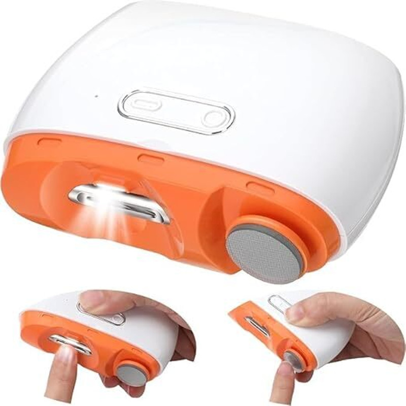 ALLCARTO USB Rechargeable 2-in-1 Nail Clipper & File