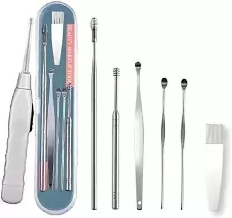 Dnk Ear Wax Cleaner Kit + LED Light Safety Ear Pick Wax Remover Earpick