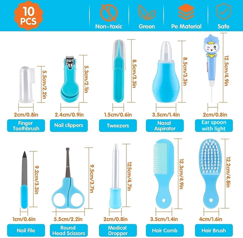 PrismZone Portable Baby Essentials for Infant & Toddler Gift (Blue)