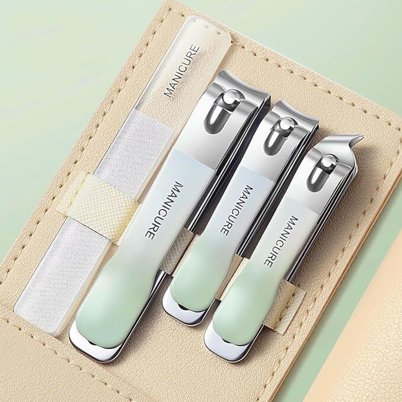 wynyc 4-Piece Nail Clippers Set – Stainless Steel Toenail & Fingernail Clippers Kit