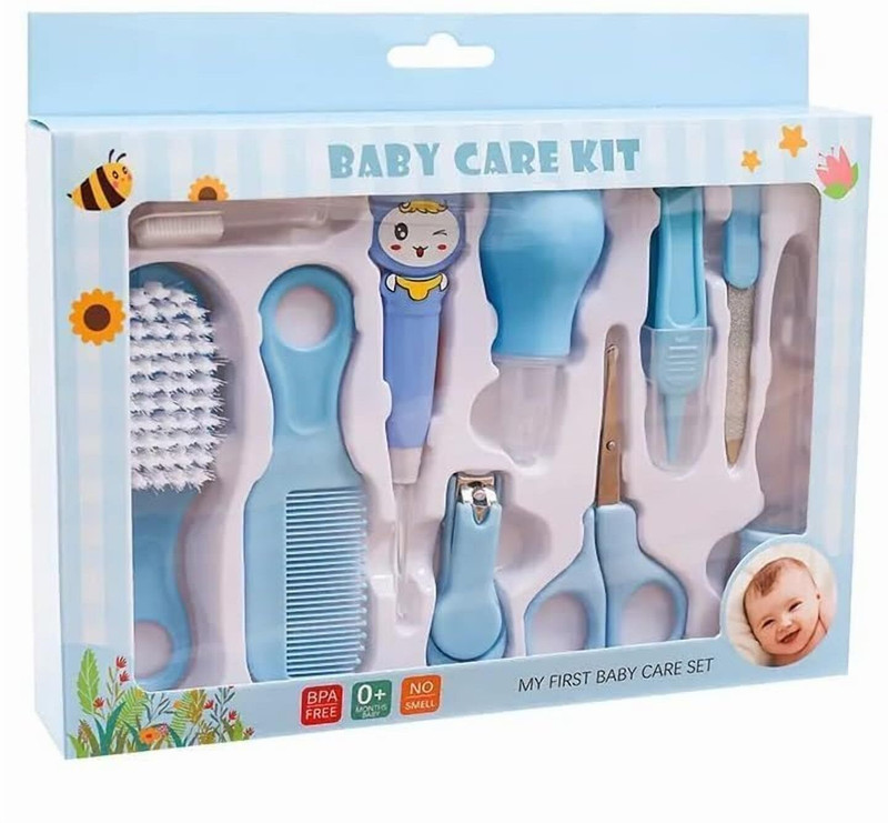 VUTRADERS Premium 12-Piece Baby Hygiene Grooming Kit With Brush Comb Thermometer Set