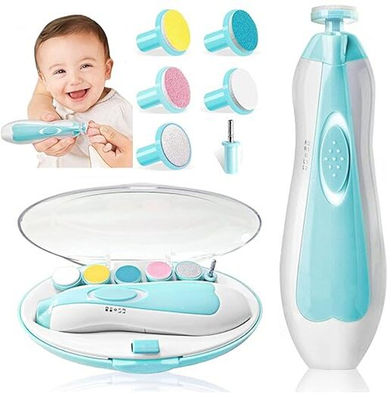 JAMFRO Baby Nail Trimmer Kit,Manicure Kit with 6 Replacement Heads for Newborn Toddlers