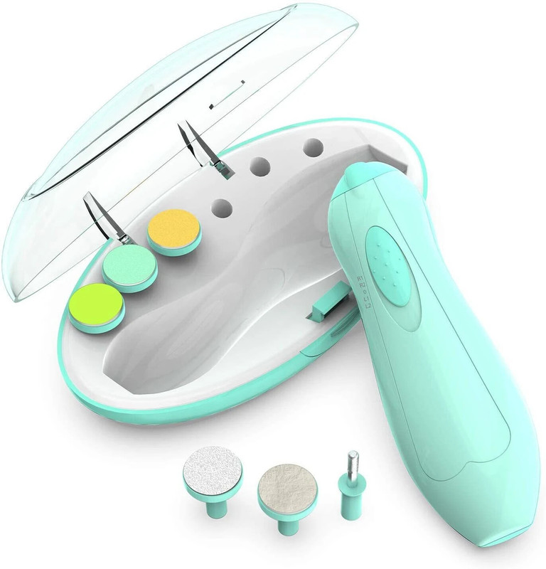 DAITORY Nail Clippers with Light, Lupantte Electric Baby Nail Trimmer, Safe Baby Nail File for Newborn to Toddler Toes and Fingernails, Kids Nail Care, Polish and Trim