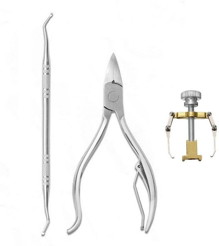 Zorbes 3Pcs Toe Nail Correction Tool Pedicure Tool + Ingrown Toe Nail Lifter + Stainles
