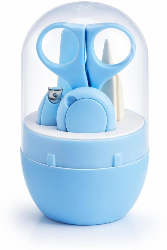 JAMBOREE Baby Grooming Set Nail Clipper, Scissors, Tweezers & File with Storage Case