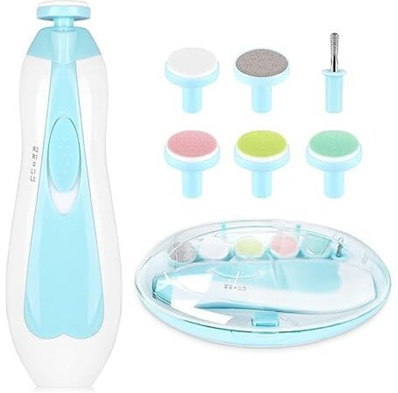 NAVNAMO Electric Baby Nail Trimmer with LED Light for Newborn 0–6 Months