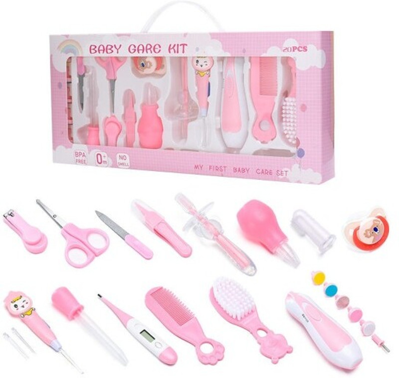 SANCORP Premium Baby Care Kit 20Pc Set BPA-Free Safe Grooming Tools For Infants Toddlers(Pink)