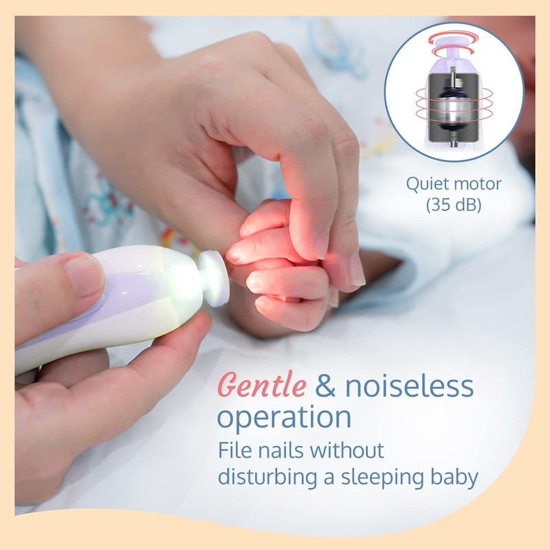 Adnate Baby Nail Trimmer with 6 Grinding Heads Baby nail Cutter-133