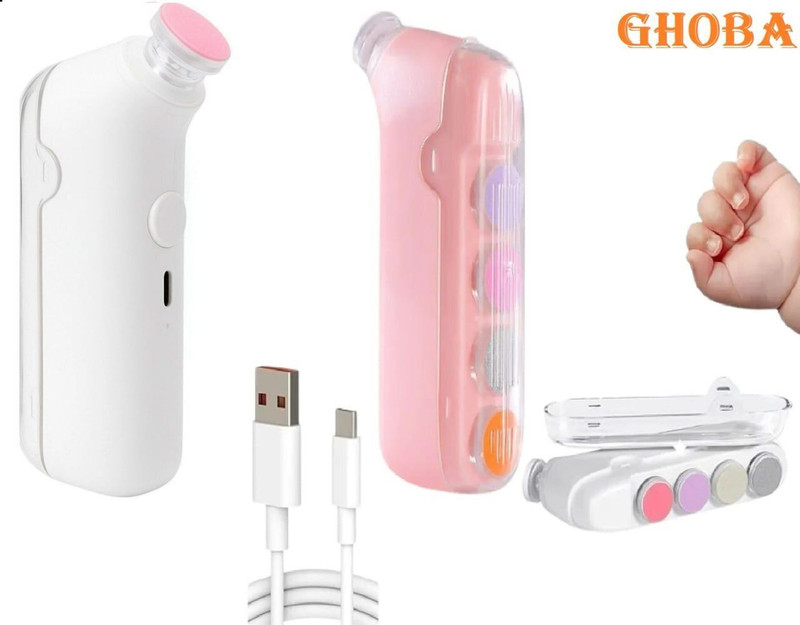 Ghoba Baby Nail Trimmer Rechargeable Electric,Baby Nail Cutter with 5 Grinding Heads