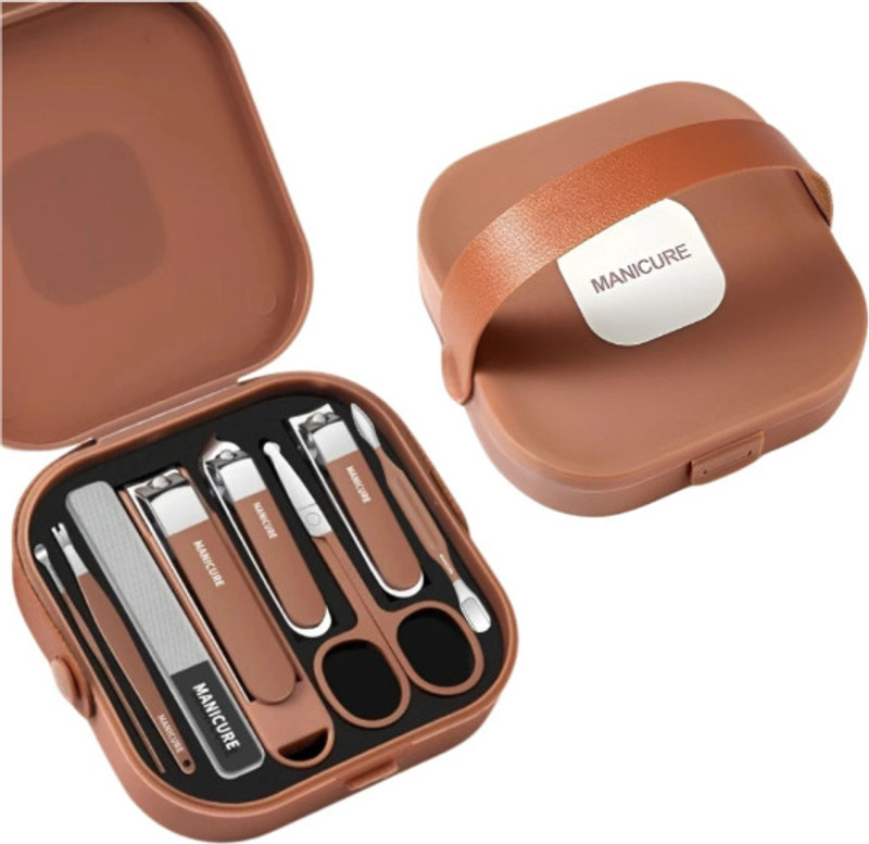 PKK TRADERS Stainless Steel Manicure Pedicure Grooming Nail Cutter Set with Storage Case
