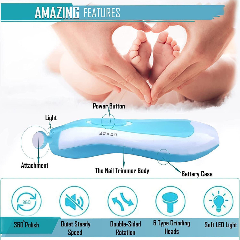 PRATYANG Electric Nail Trimmer Safe Manicure Pedicure for Kids