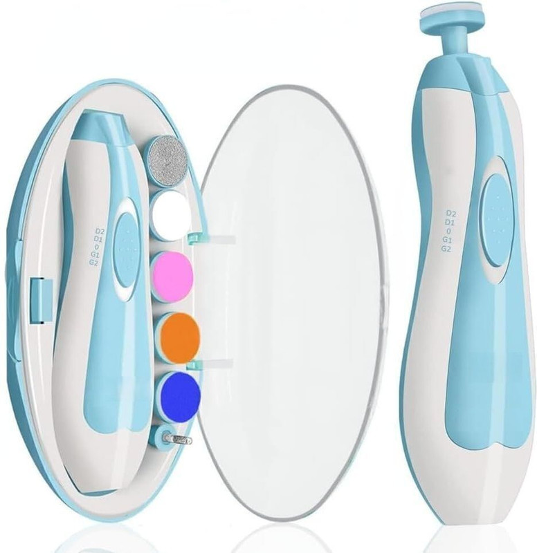 x-glam Baby Nail with 6 Grinding Heads | Safe Nail Care Kit for Newborns |(Blue)