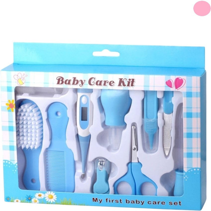 BZILO Set of 10 Baby Care Grooming & Healthcare Kit for New Born With Thermometer B3